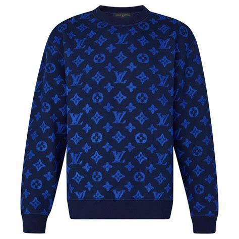 lv blue sweatshirt|louis vuitton sweater men's.